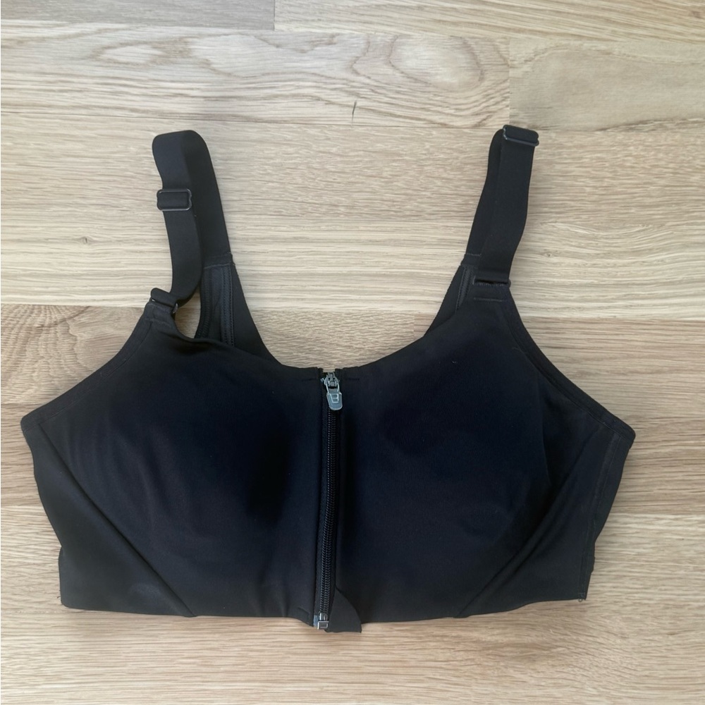 Target Black Zipper Front Sports Bra